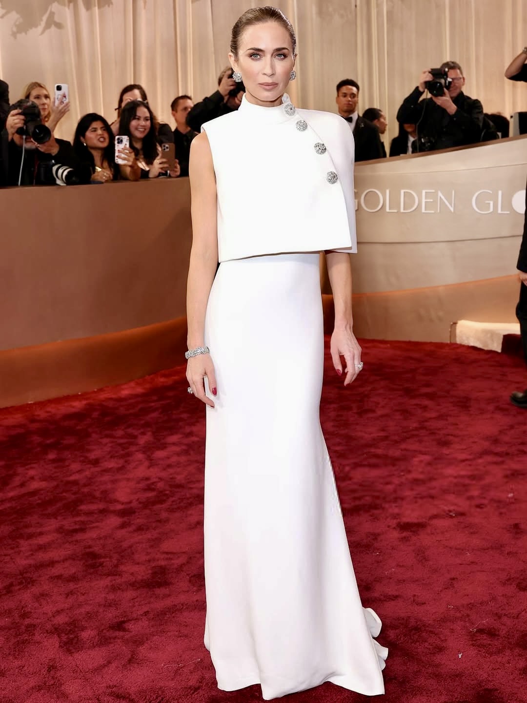 Emily Blunt Golden Globes Styling by Jessica Paster